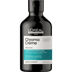 L´Oréal Professionnel Profesionální zelený šampon neutralizující červené tóny Serie Expert Chroma Crème (Green Dyes Shampoo) 300 ml