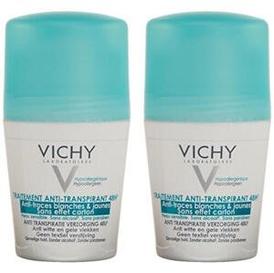 Vichy Sada kuličkových antiperspirantů proti bílým a žlutým skvrnám 2 x 50 ml