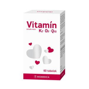 Biomedica Vitamín K2+D3+Q10 60 tablet