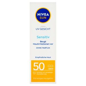 Nivea Pleťový krém na opalování pro citlivou pleť Sensitive SPF 50 (Sun Allergy Protection) 50 ml
