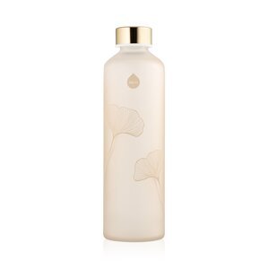 EQUA Mismatch Ginkgo 750 ml designová luxusní ekologická skleněná lahev na pití