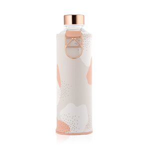 EQUA Mismatch Heavens 750 ml designová luxusní ekologická skleněná lahev na pití s obalem z umělé kůže