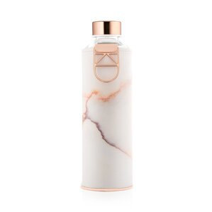 EQUA Mismatch Lava 750 ml designová luxusní ekologická skleněná lahev na pití s obalem z umělé kůže